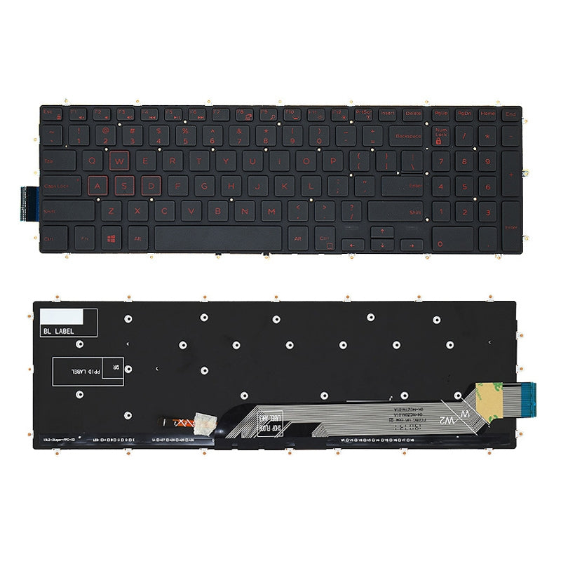 Backlight Lap Keyboard For Dell G3 3579 3779 / G5 5587 / G7 7588 Red Word