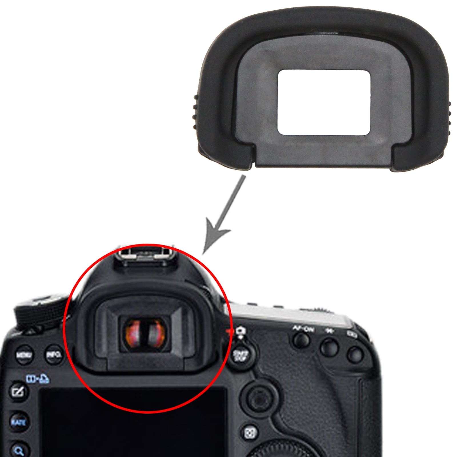 For Canon EOS 7D Mark II Camera Viewfinder / Eyepiece Eyecup