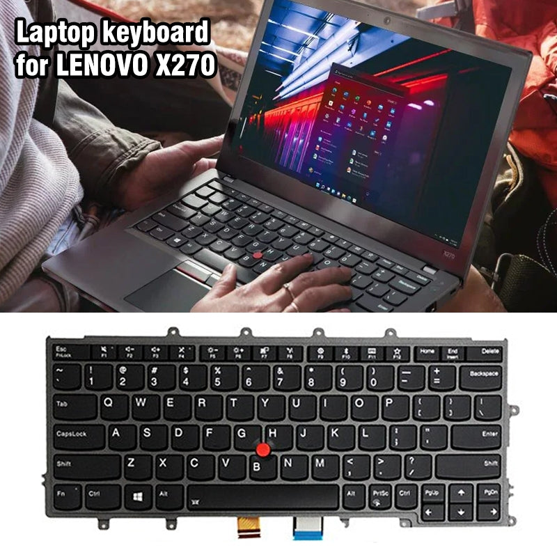 For Lenovo X270 US Version Backlight Lap Keyboard with Pointing