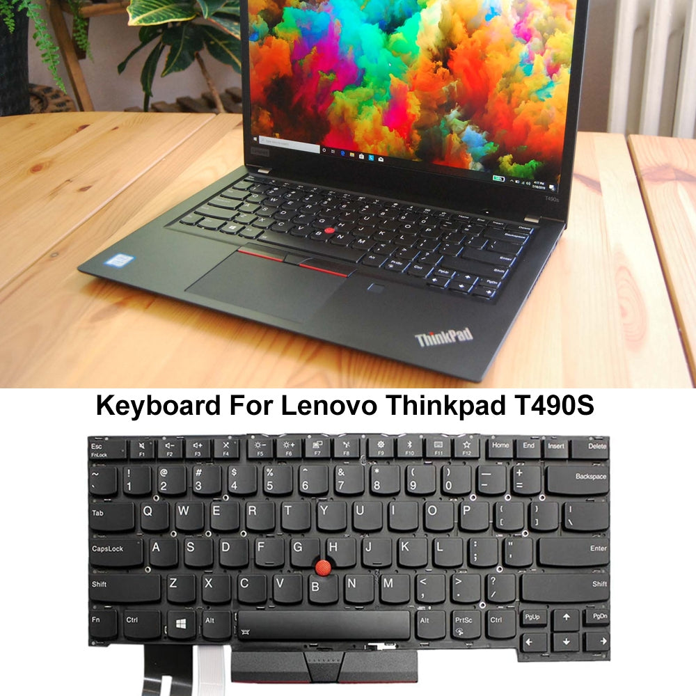 For Lenovo Thinkpad T490S T495S E490S US Version Lap Keyboard