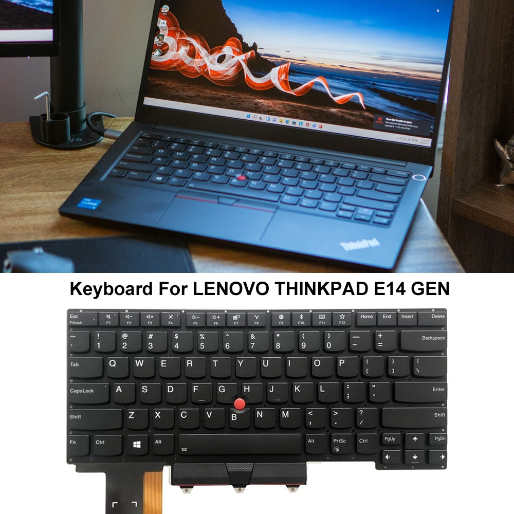 For Lenovo Thinkpad E14 GEN 1 2 US Version Backlight Lap Keyboard
