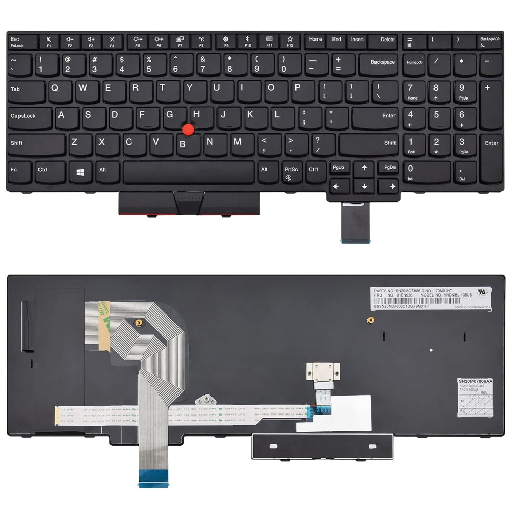 For Lenovo P51S P52S T570 T580 US Version Backlight Lap Keyboard