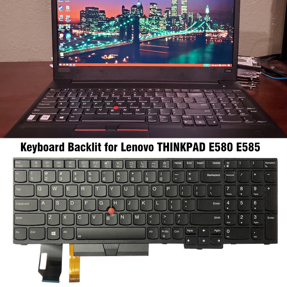 For Lenovo Thinkpad E580 E585 L580 E590 US Version Backlight Lap Keyboard