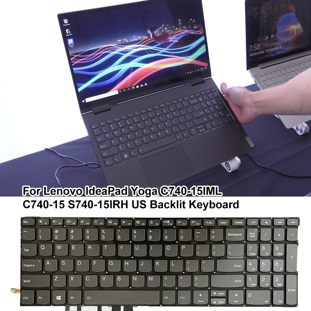 For Lenovo Yoga C740-15IML / C740-15 US Version Backlight Lap Keyboard