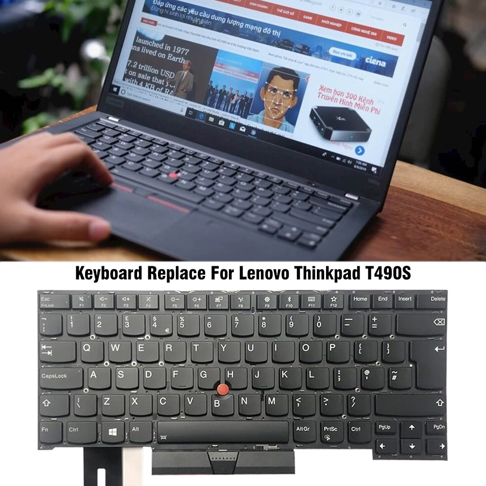 For Lenovo Thinkpad T490S 20NX 20NY UK Version Lap Keyboard