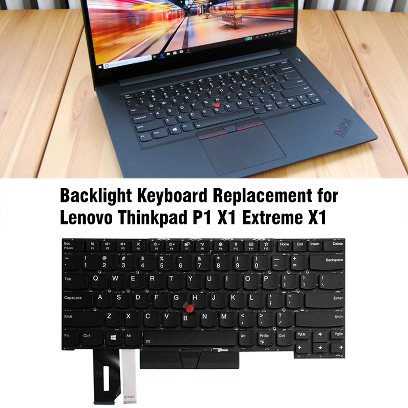 For Lenovo ThinkPad P1 X1 Extreme X1 English Enter Key Backlight Lap Keyboard