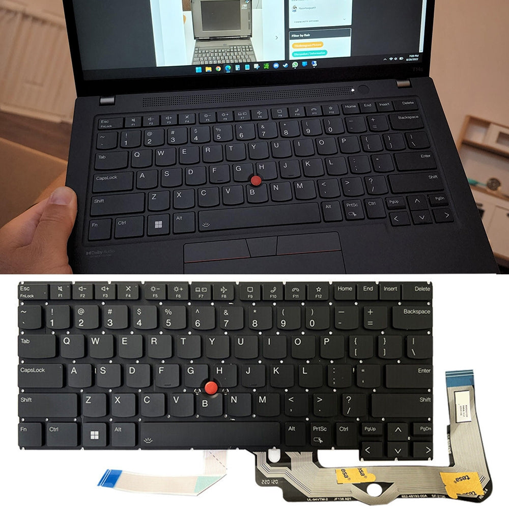 For Lenovo ThinkPad T14s Gen 3 21BR 21BS US Version Lap Keyboard Black