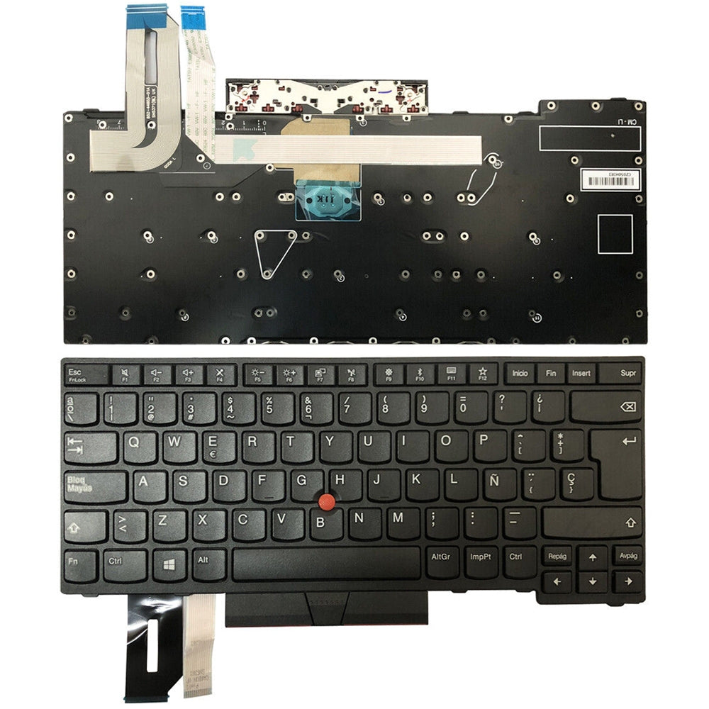 For Lenovo ThinkPad E480 / E495 / L480 Spanish Version Backlight Lap Keyboard