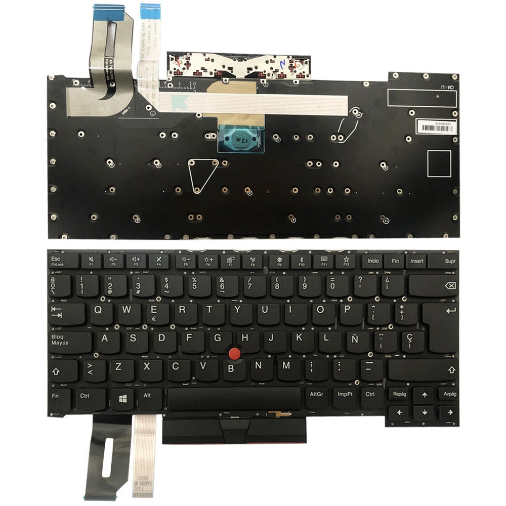 For Lenovo ThinkPad T490s / T495s Spanish Version Backlight Lap Keyboard