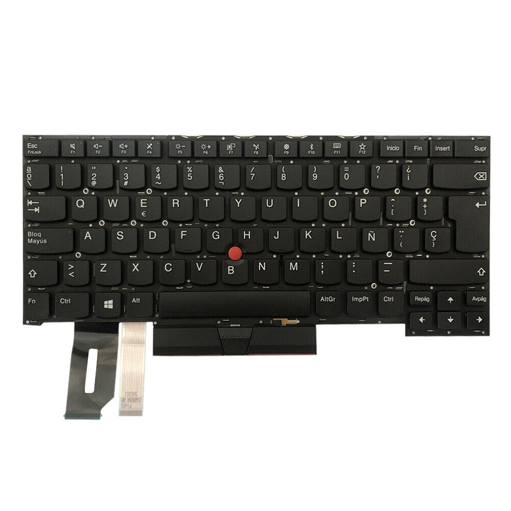 For Lenovo ThinkPad T490s / T495s Spanish Version Backlight Lap Keyboard