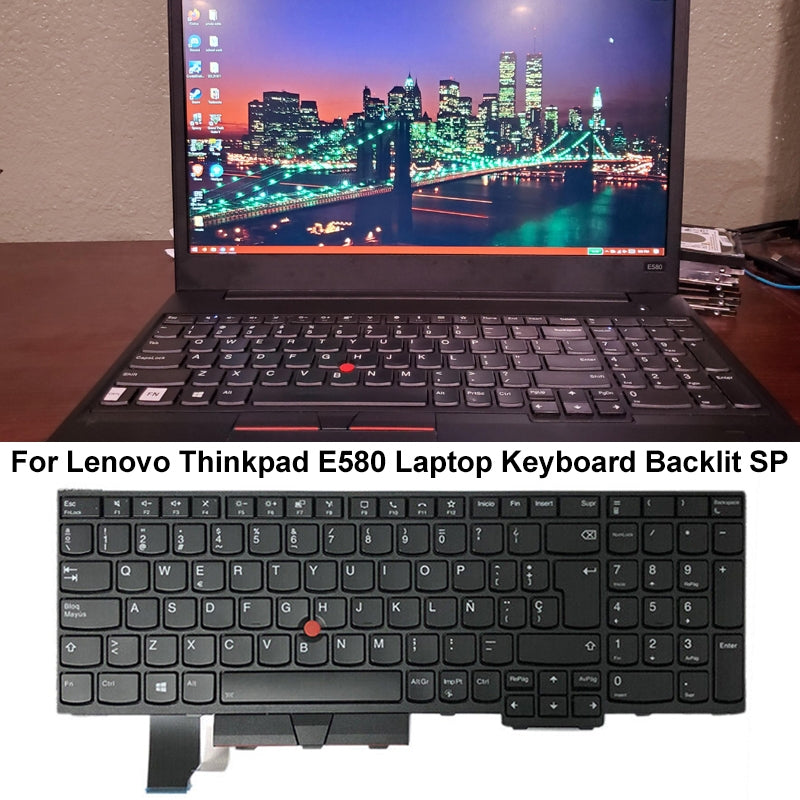 For Lenovo ThinkPad E580 / L580 / E585 Spanish Version Backlight Lap Keyboard