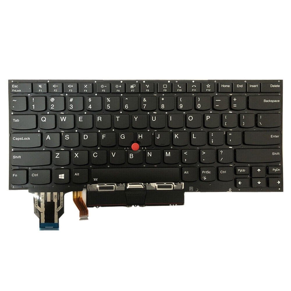For Lenovo ThinkPad X1 Yoga 5th Gen 20UB US Version Backlight Lap Keyboard with Touchpad Button Black