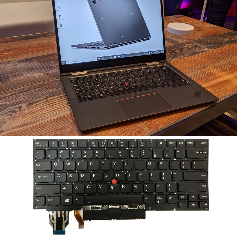 For Lenovo ThinkPad X1 Yoga 5th Gen 20UB US Version Backlight Lap Keyboard with Touchpad Button Black
