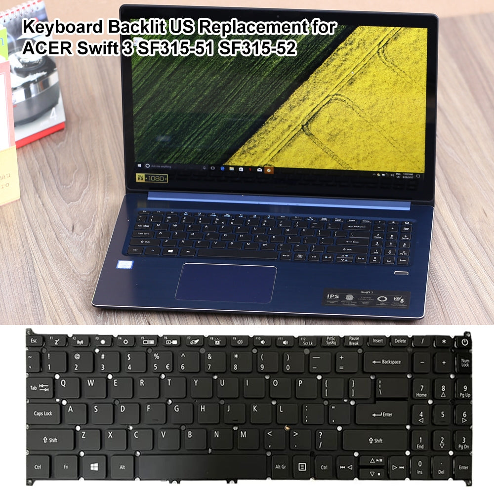 For Acer Swift 3 SF315-51 US Version Backlight Lap Keyboard