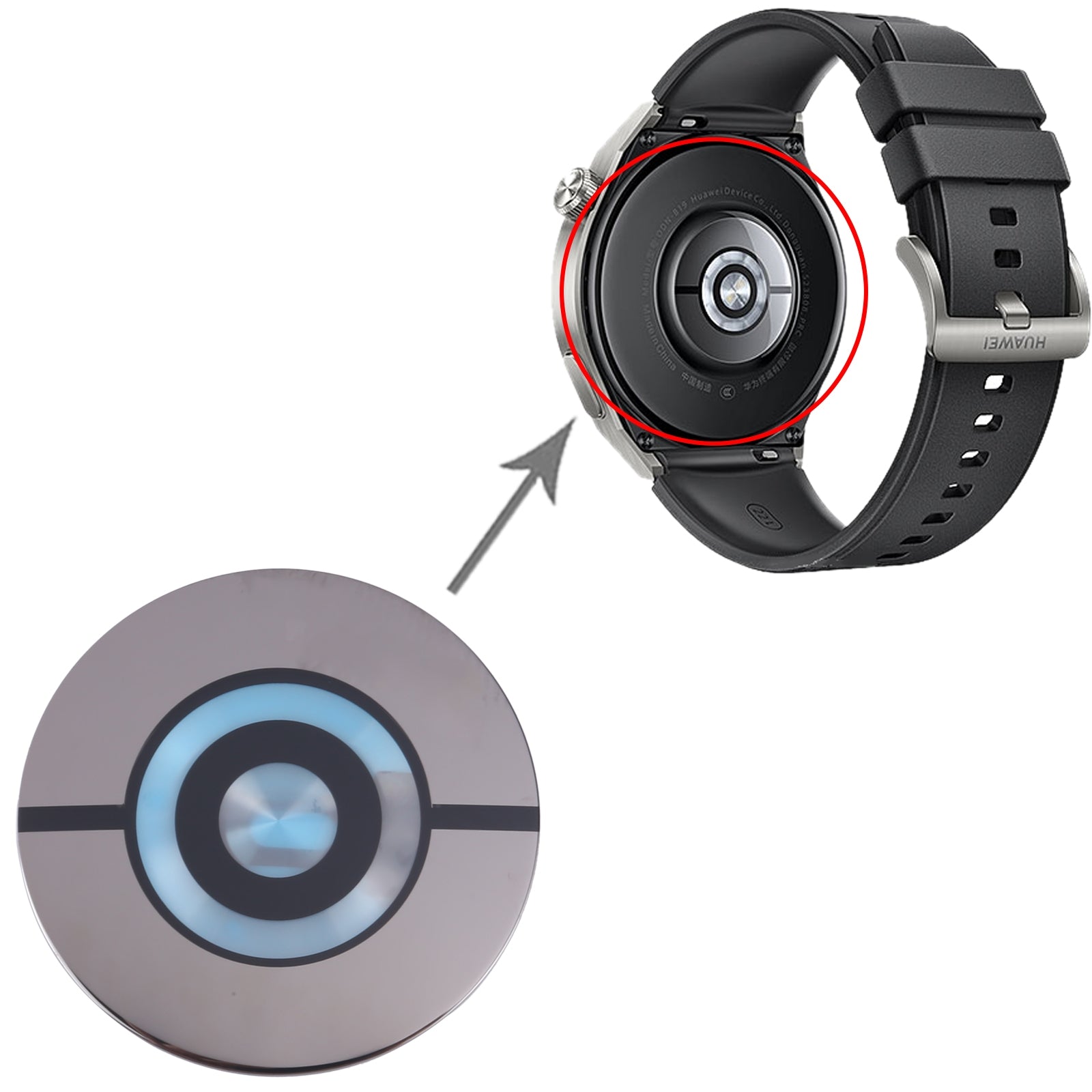 For Huawei Watch  Heart-rate Sensor Glass Lens Cover