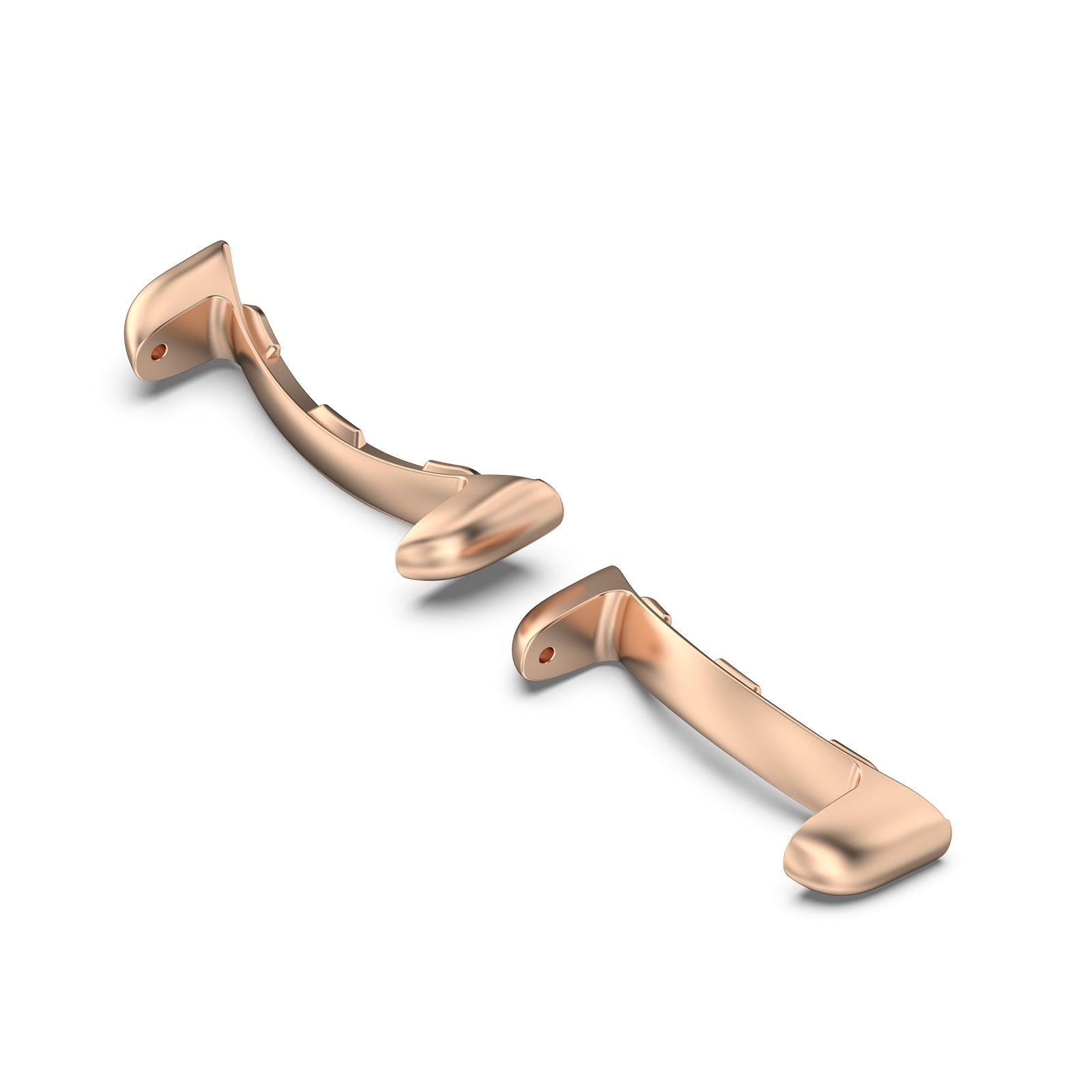 For Google Pixel Watch 2 1 Pair Stainless Steel Metal Watch Band Connector Rose Gold