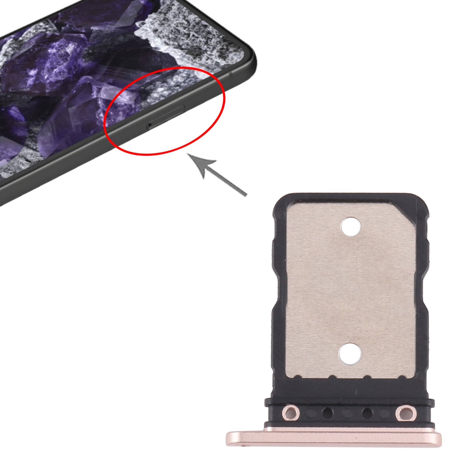 For Google Pixel 8 SIM Card Tray  Gold