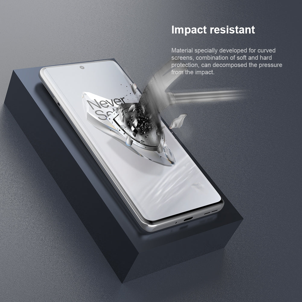 For OnePlus 12 NILLKIN Impact Resistant Curved Surface Tempered Glass Film