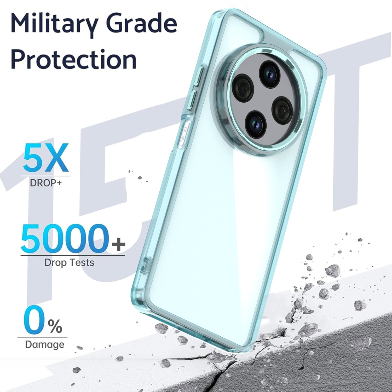 For Redmi 14C 4G Shine High Transparency Acrylic Phone Case(Blue)