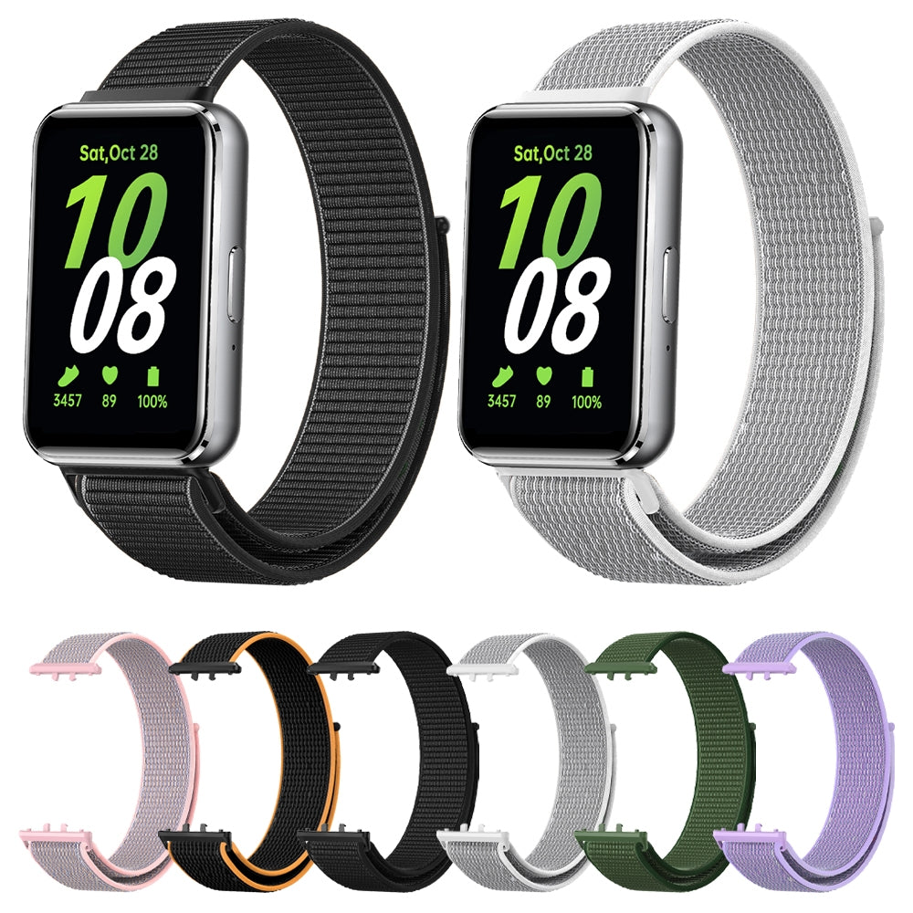 For Samsung Galaxy Fit 3 Woven Nylon Loop Watch Band(Black)