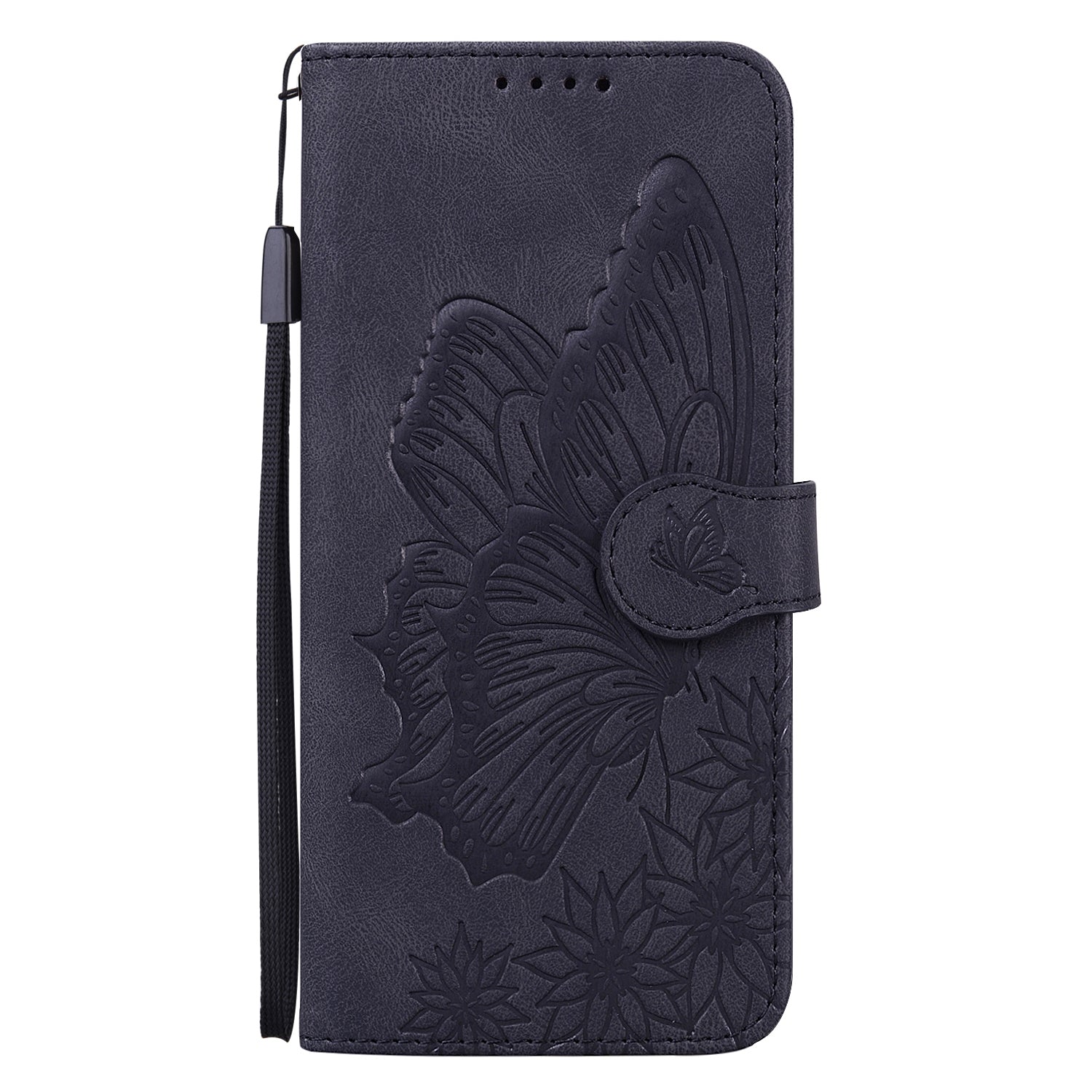 For Redmi 14C 4G Retro Skin Feel Butterflies Embossing Horizontal Flip Leather Phone Case(Black)