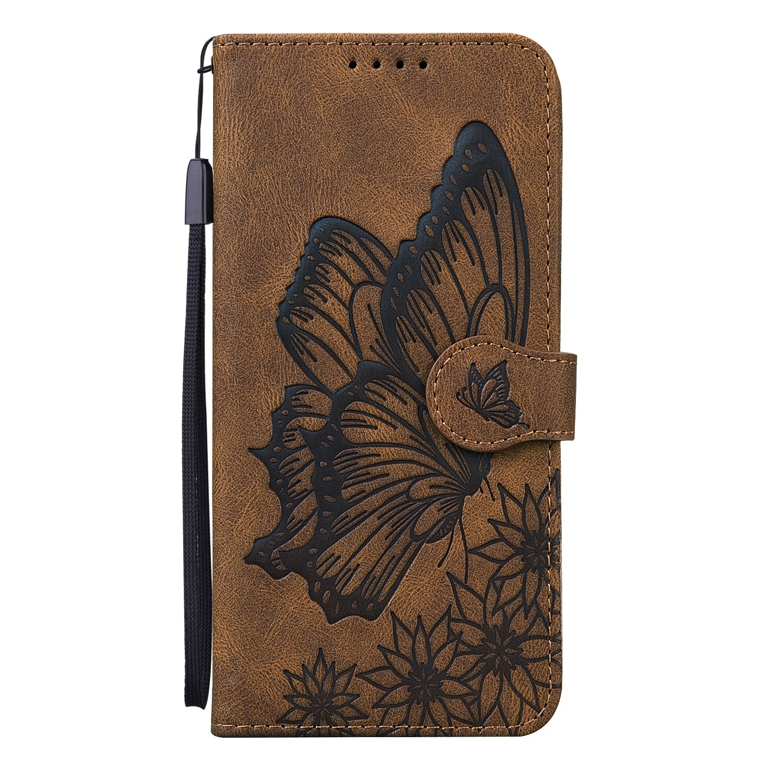 For Redmi 14C 4G Retro Skin Feel Butterflies Embossing Horizontal Flip Leather Phone Case(Brown)