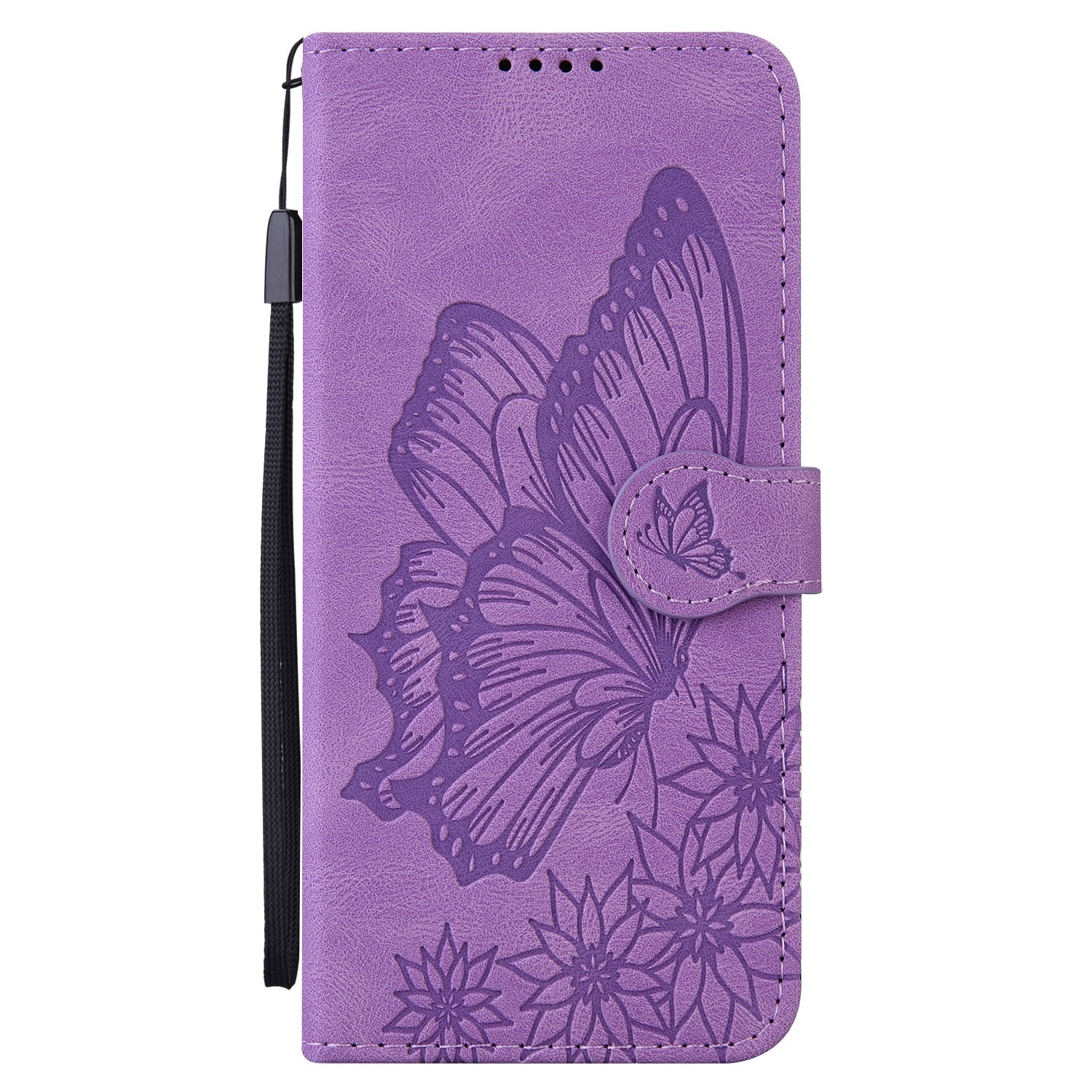 For Redmi 14C 4G Retro Skin Feel Butterflies Embossing Horizontal Flip Leather Phone Case(Purple)