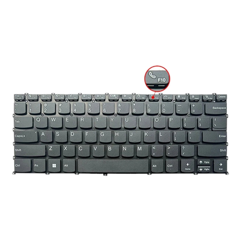 For Lenovo IdeaPad 5 / Yoga Slim 7 Pro US Version Lap Backlight Keyboard, F10 Key with Phone Icon Black