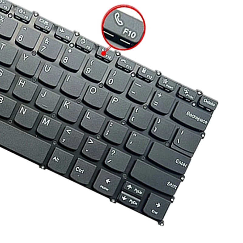For Lenovo IdeaPad 5 / Yoga Slim 7 Pro US Version Lap Backlight Keyboard, F10 Key with Phone Icon Black