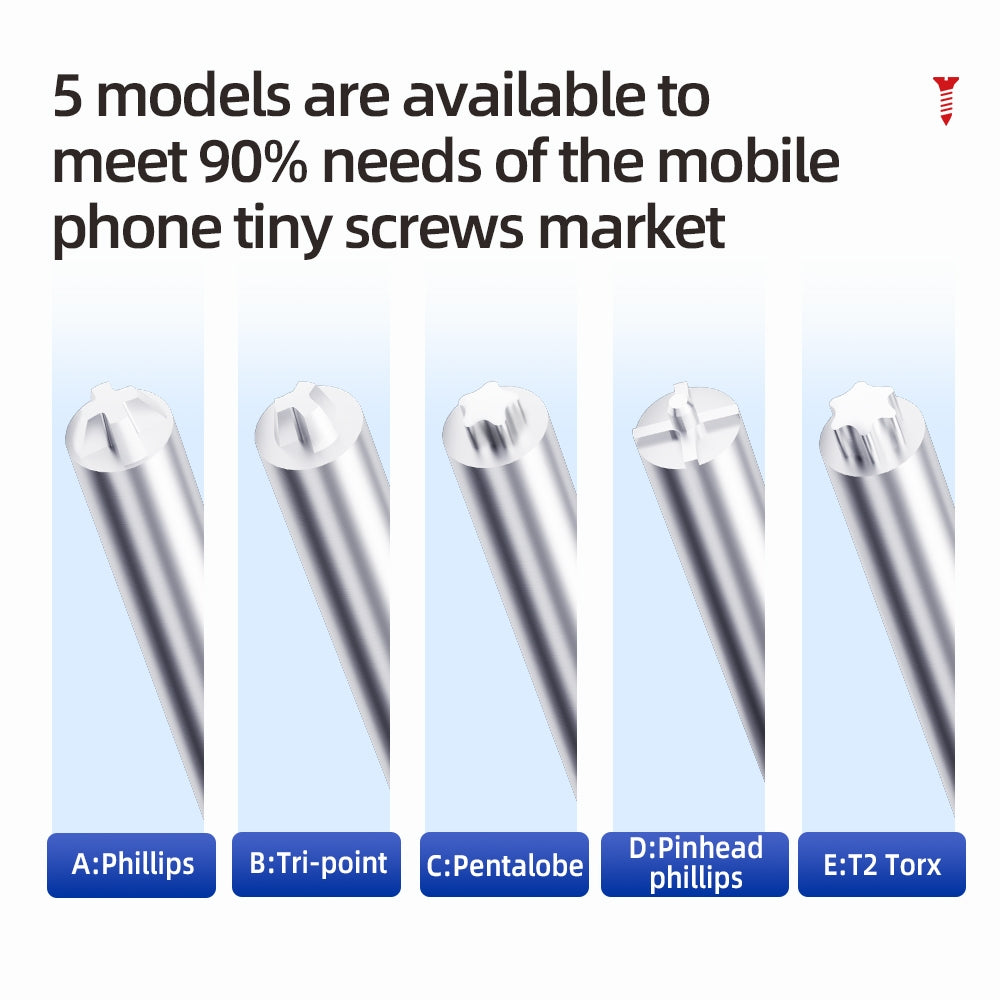 3 in 1 S2 Steel Magnetic Torque 3D Screwdriver, Model:A/B/C