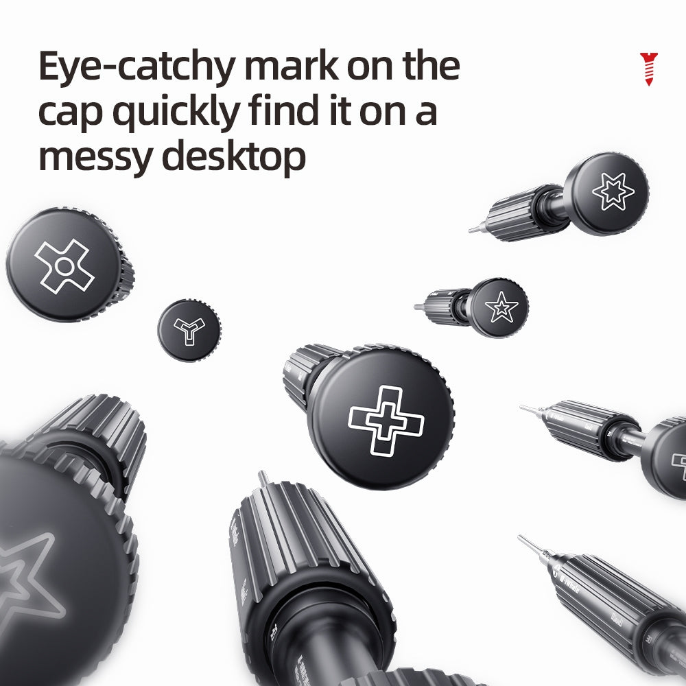 3 in 1 S2 Steel Magnetic Torque 3D Screwdriver, Model:A/B/C