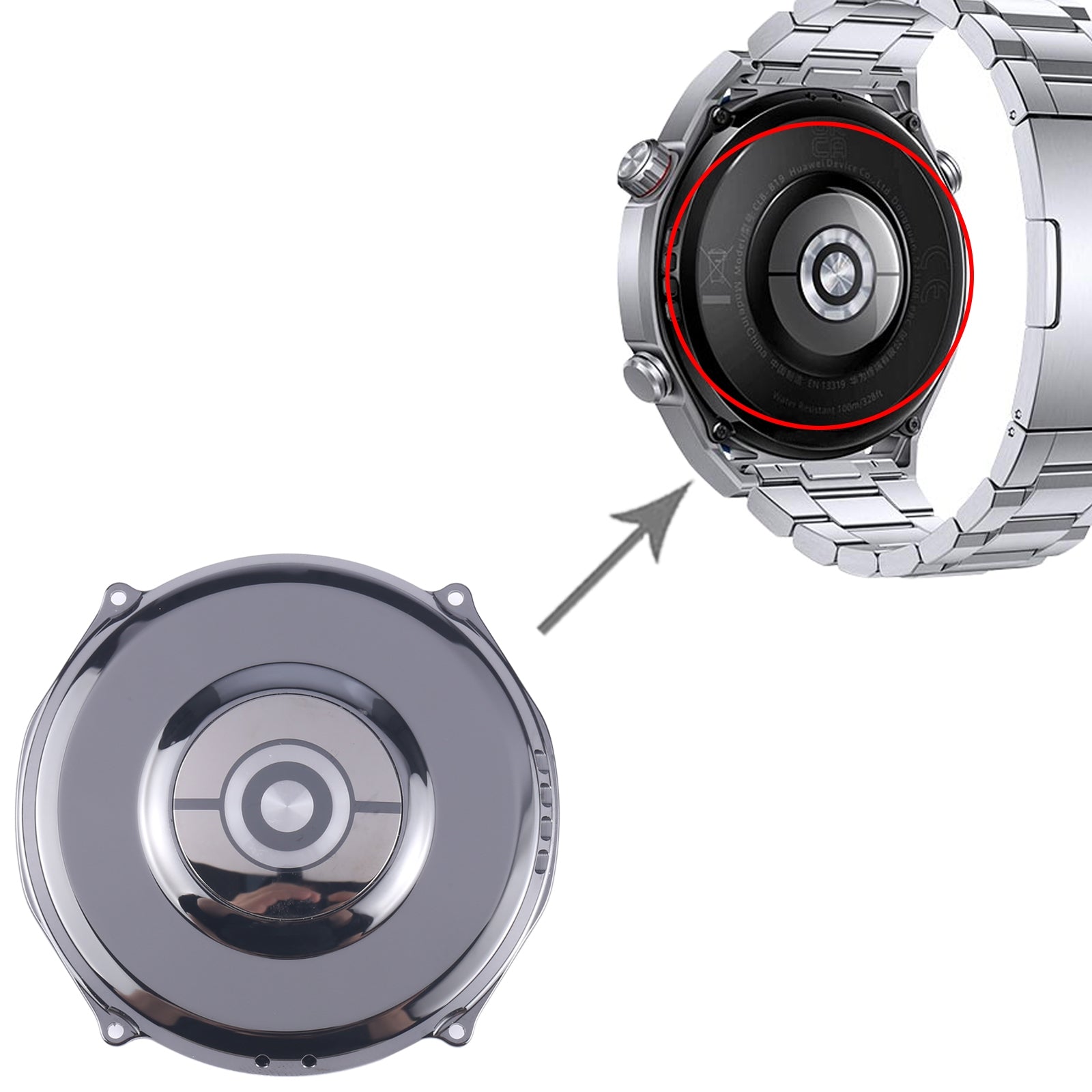 For Huawei Watch  Rear Housing Cover Black