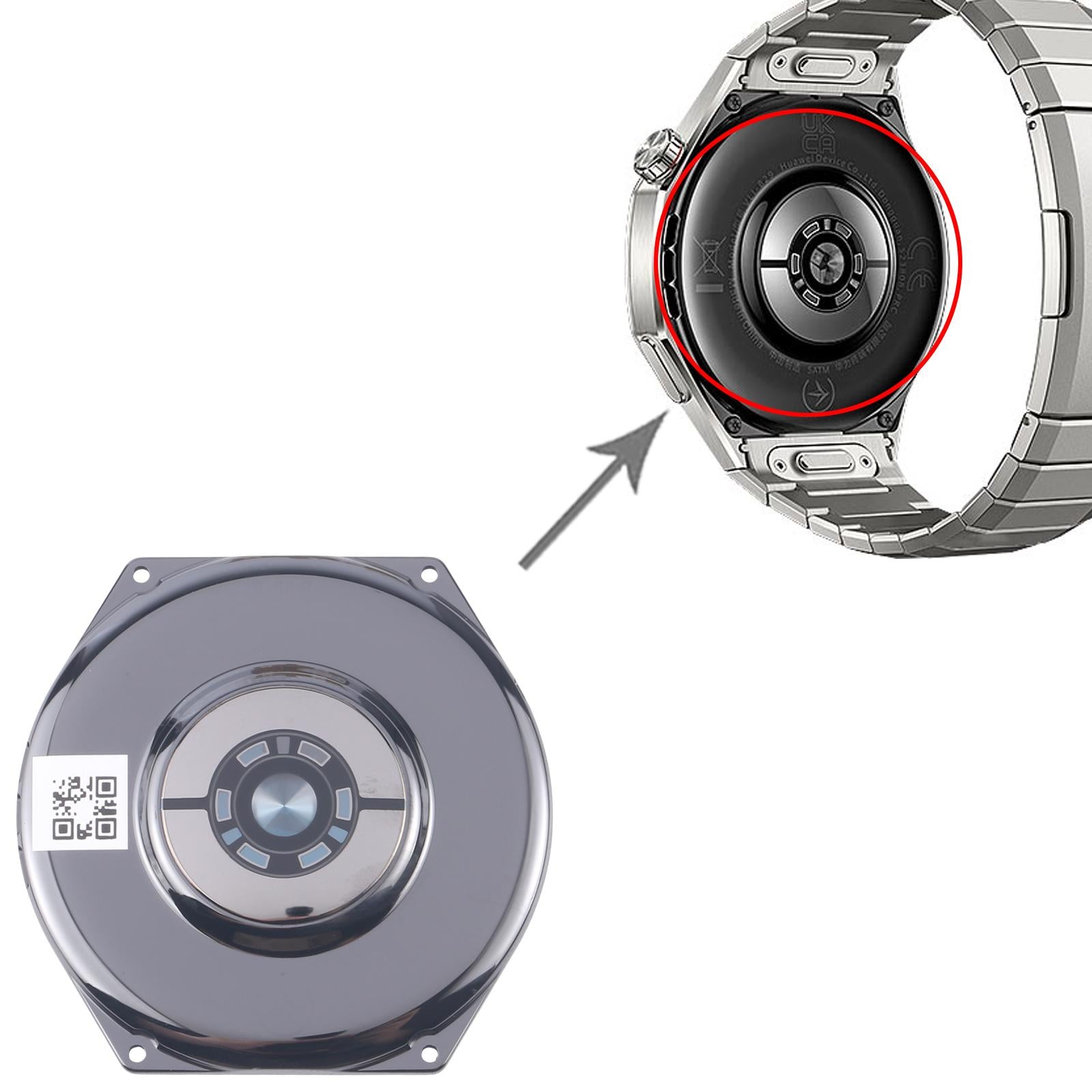 For Huawei Watch GT 5 Pro 46mm Rear Housing Cover Black