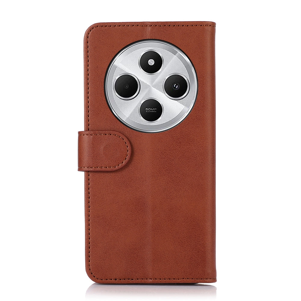 For Redmi 14C 4G Cow Texture Leather Phone Case(Brown)