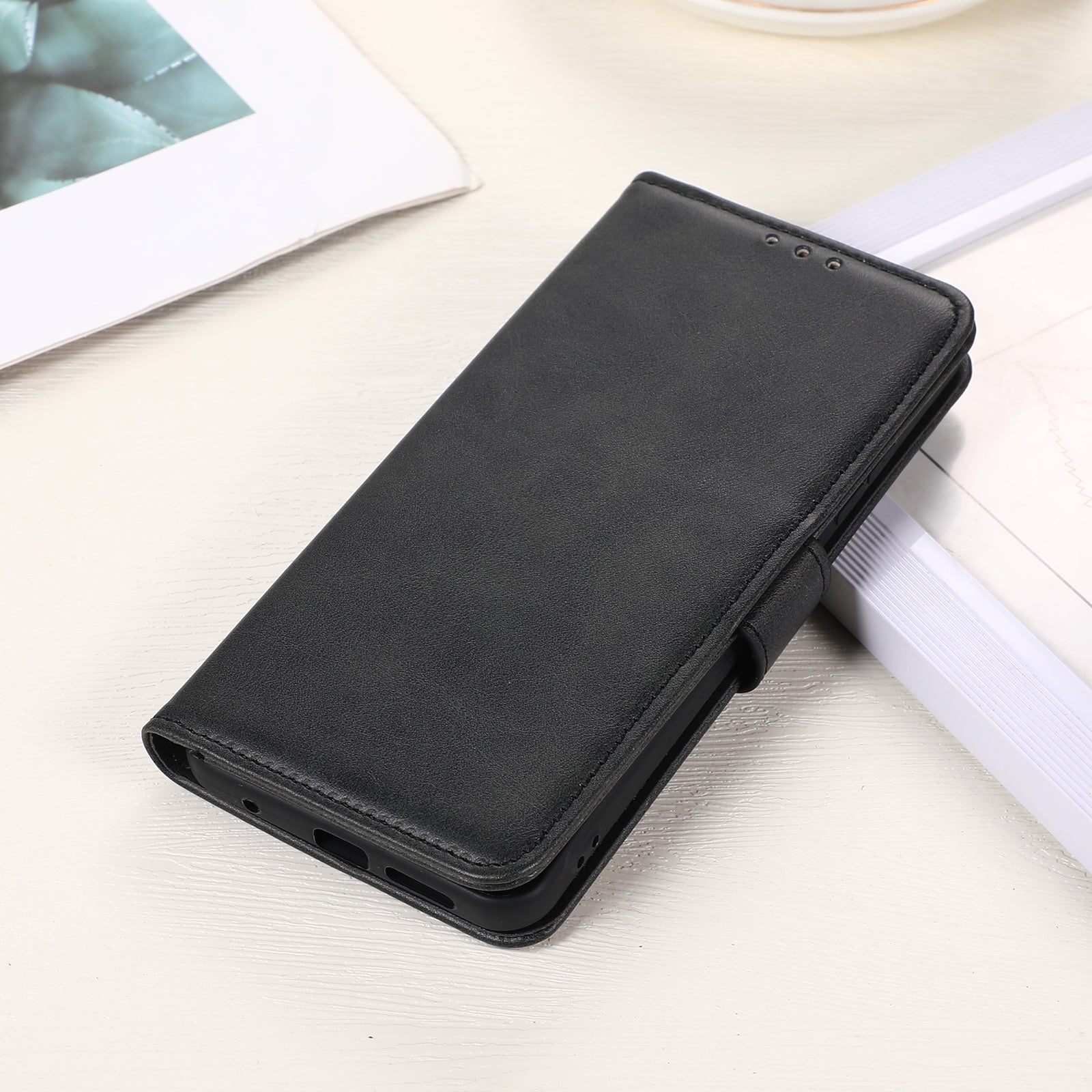 For Redmi 14C 4G Cow Texture Leather Phone Case(Black)