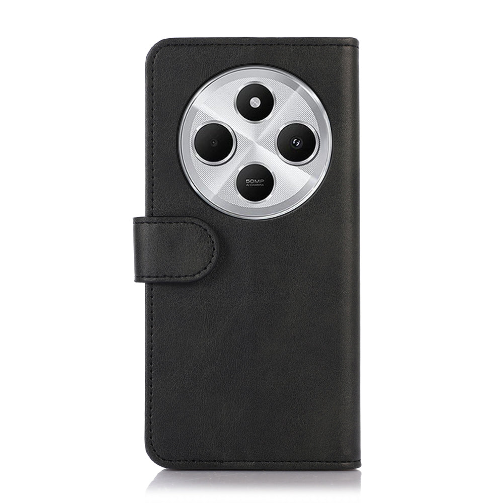 For Redmi 14C 4G Cow Texture Leather Phone Case(Black)