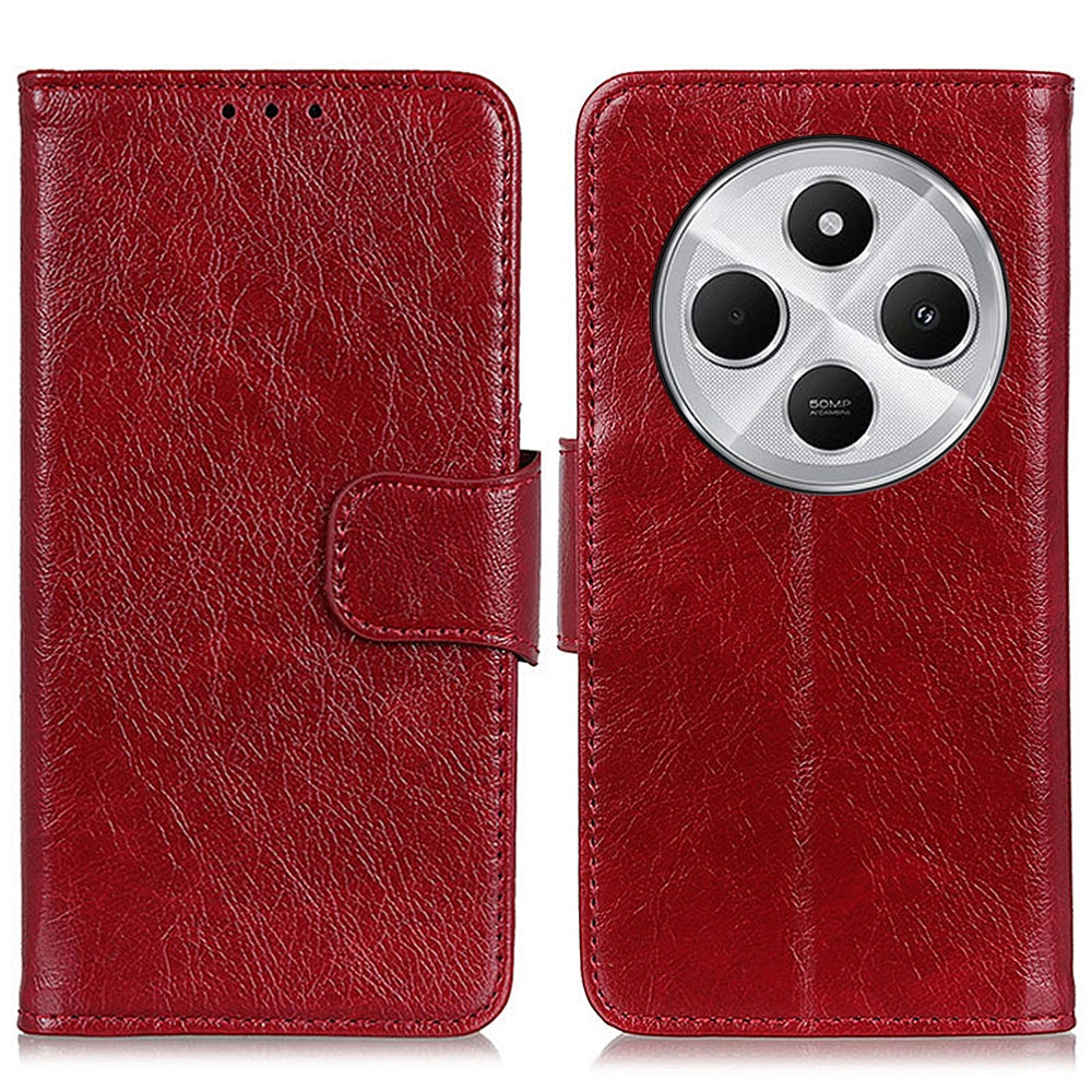 For Redmi 14C 4G Nappa Texture Horizontal Flip Leather Phone Case(Red)