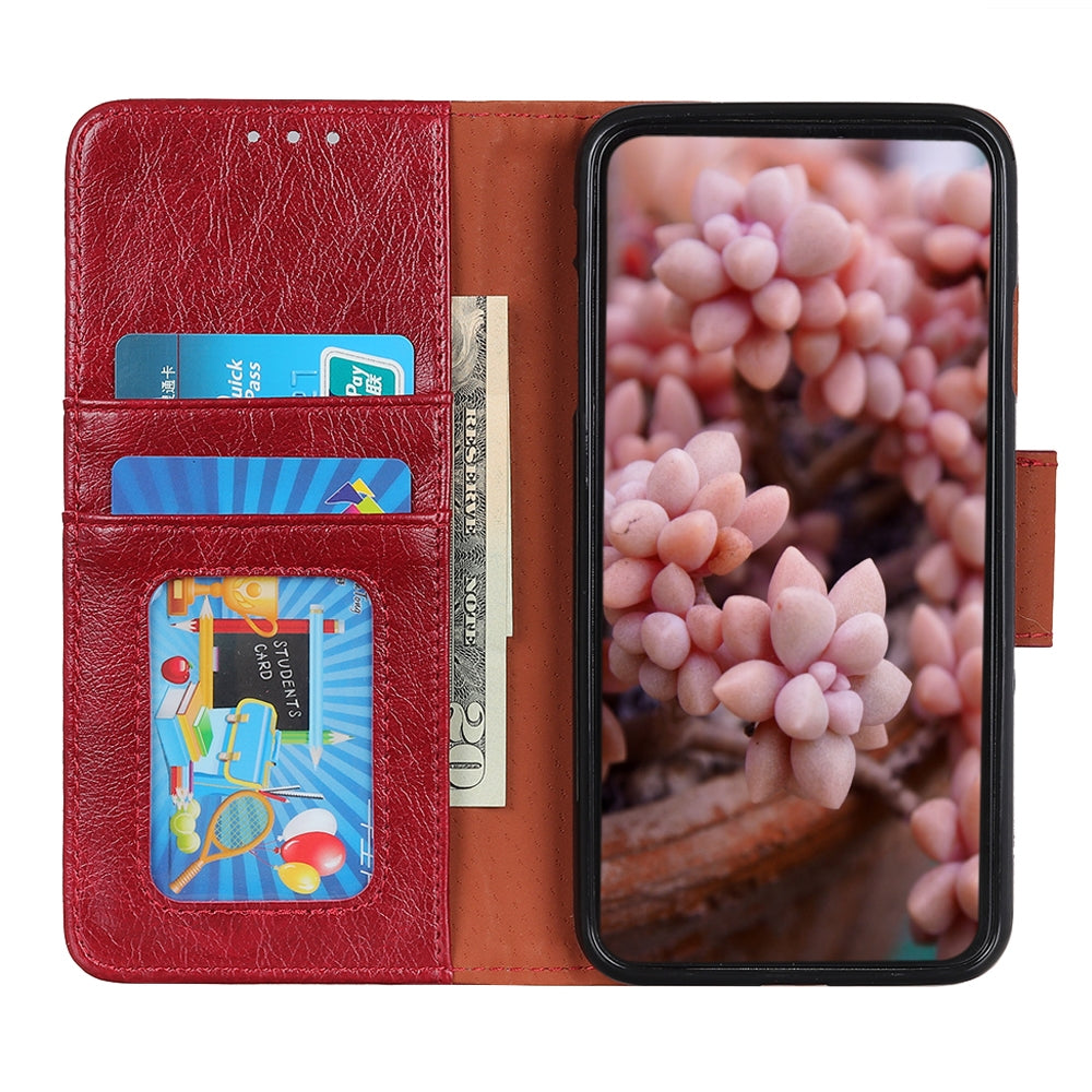 For Redmi 14C 4G Nappa Texture Horizontal Flip Leather Phone Case(Red)