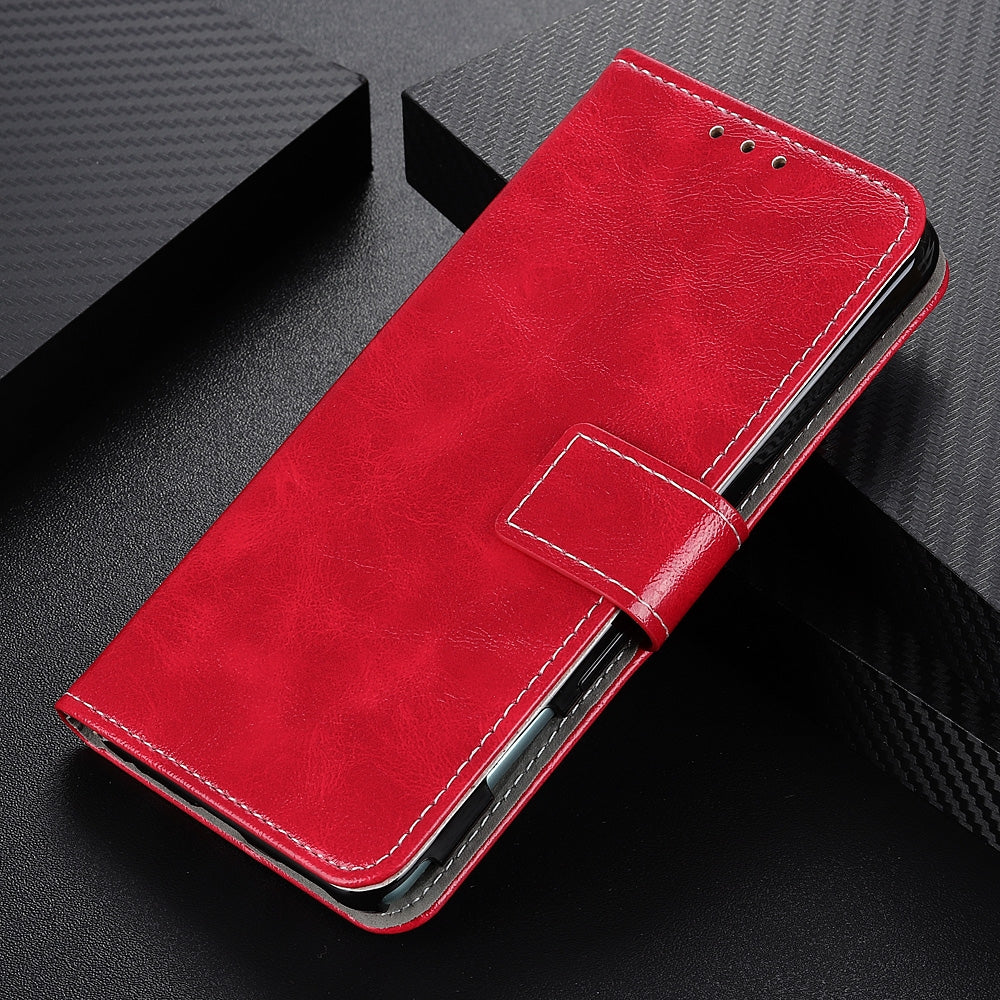 For Redmi 14C 4G Retro Crazy Horse Texture Leather Phone Case(Red)