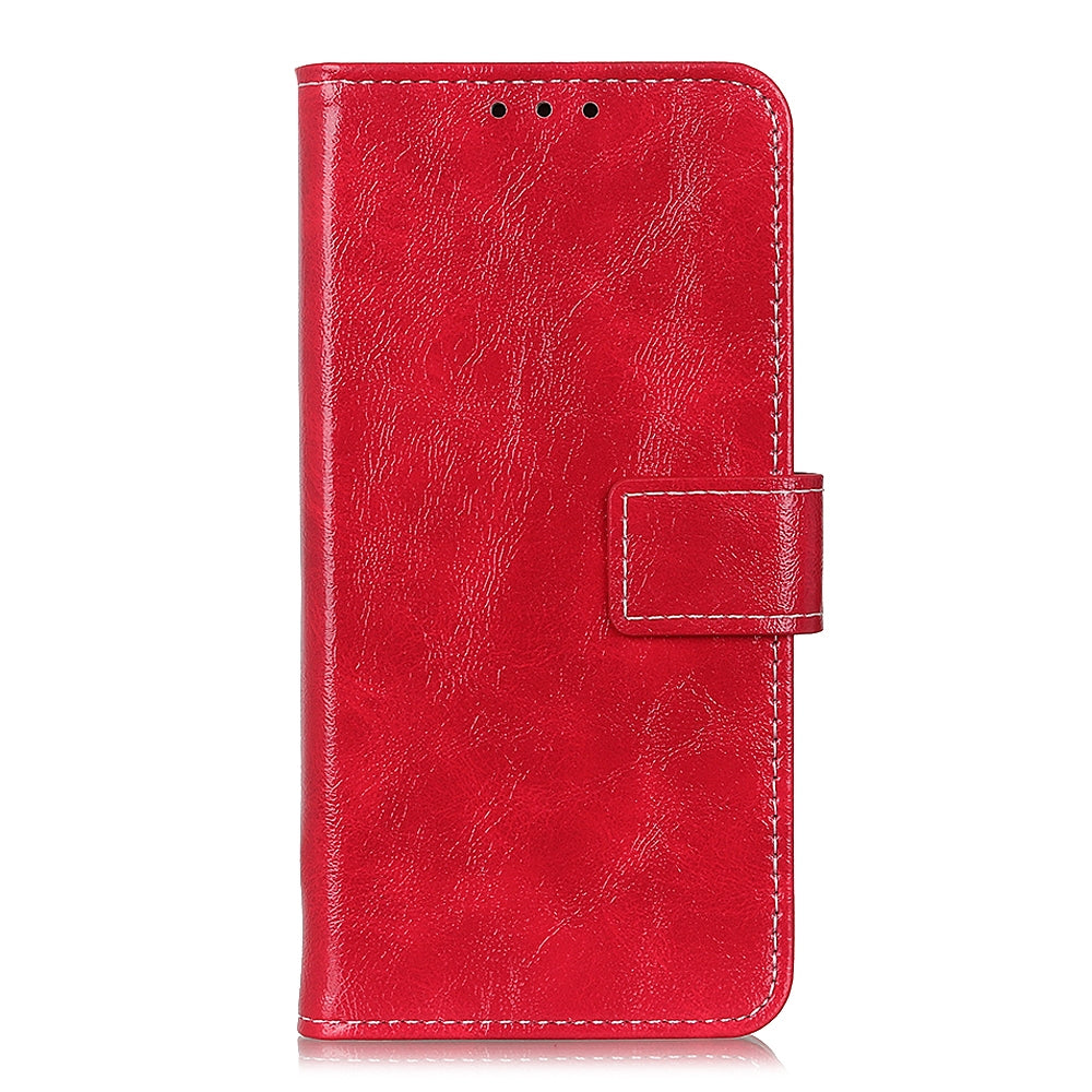 For Redmi 14C 4G Retro Crazy Horse Texture Leather Phone Case(Red)