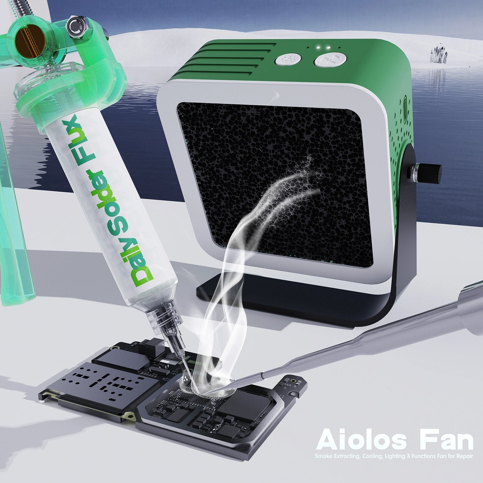 Aiolos Cooling + Lighting + Smoke Extraction Integrated Machine