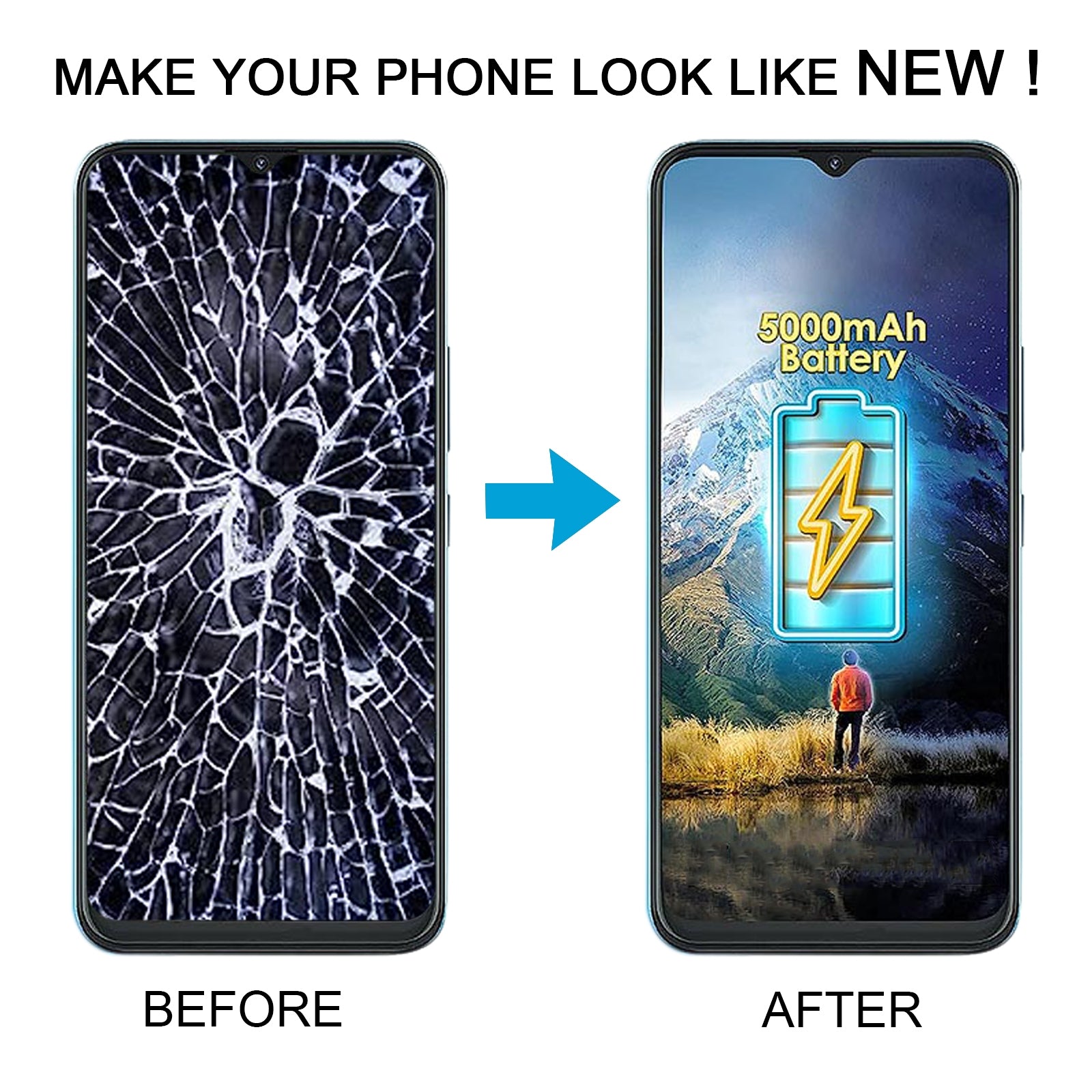 For itel Vision 2S OEM LCD Screen with Digitizer Full Assembly