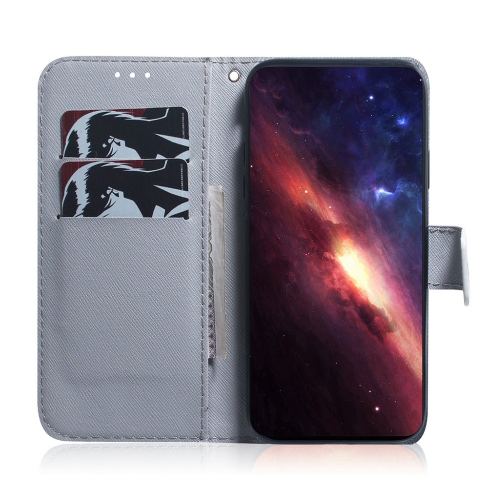 For Redmi 14C 4G Coloured Drawing Flip Leather Phone Case(White Wolf)