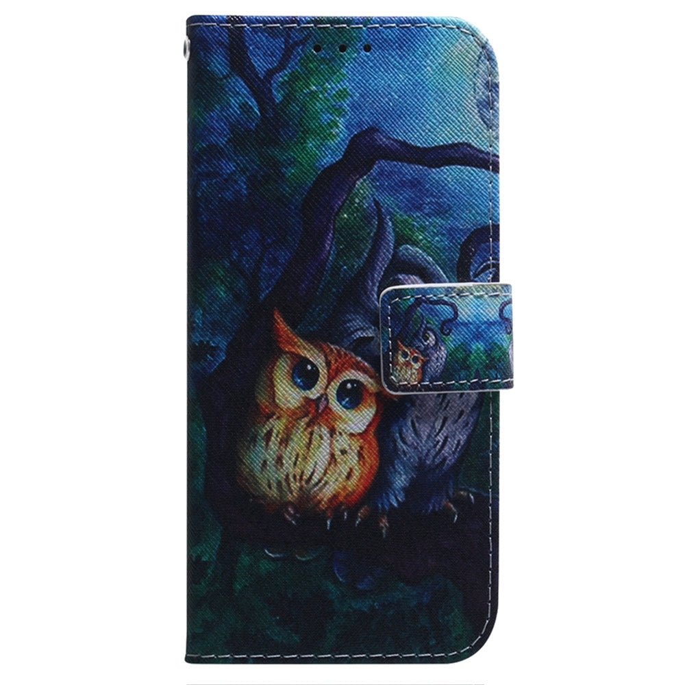 For Redmi 14C 4G Coloured Drawing Flip Leather Phone Case(Oil Painting Owl)