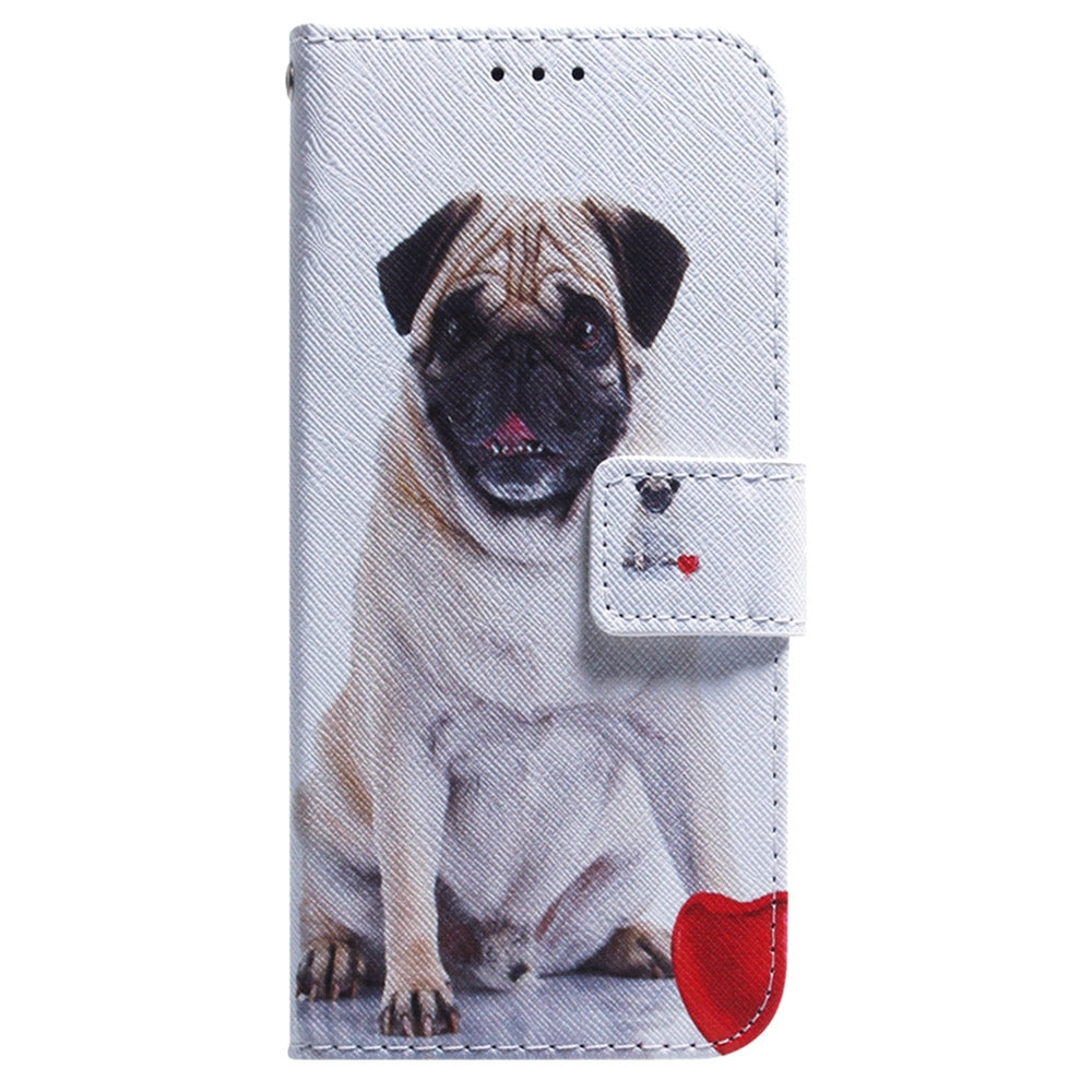 For Redmi 14C 4G Coloured Drawing Flip Leather Phone Case(Pug)