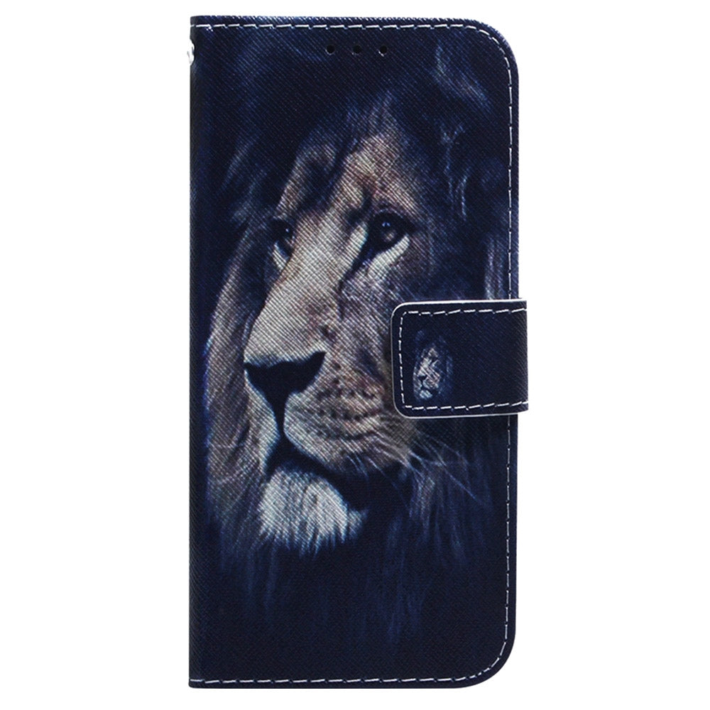 For Redmi 14C 4G Coloured Drawing Flip Leather Phone Case(Lion)