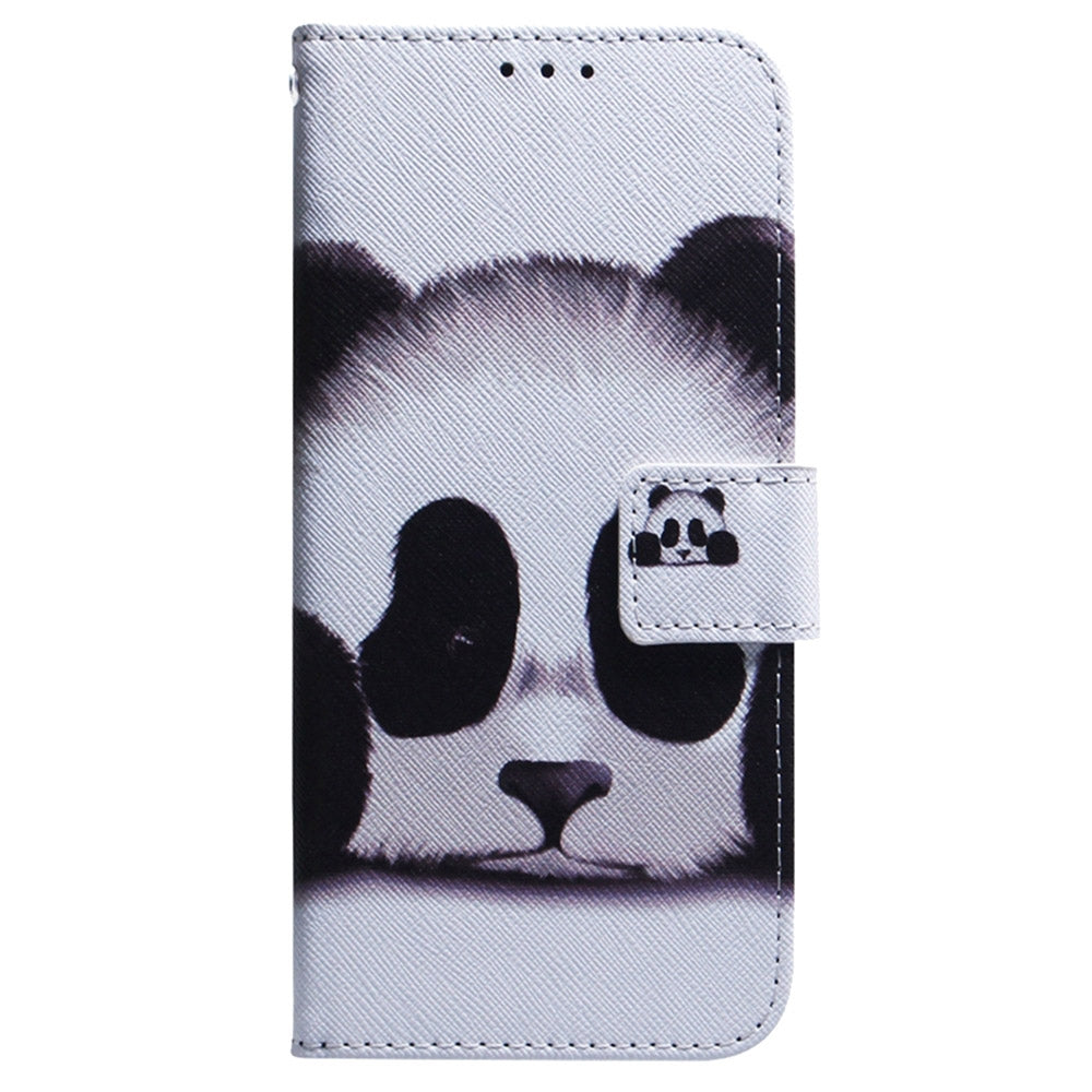 For Redmi 14C 4G Coloured Drawing Flip Leather Phone Case(Panda)