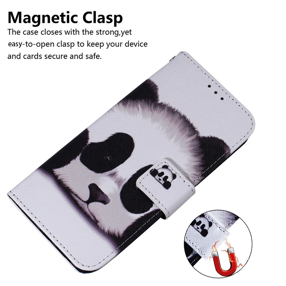 For Redmi 14C 4G Coloured Drawing Flip Leather Phone Case(Panda)