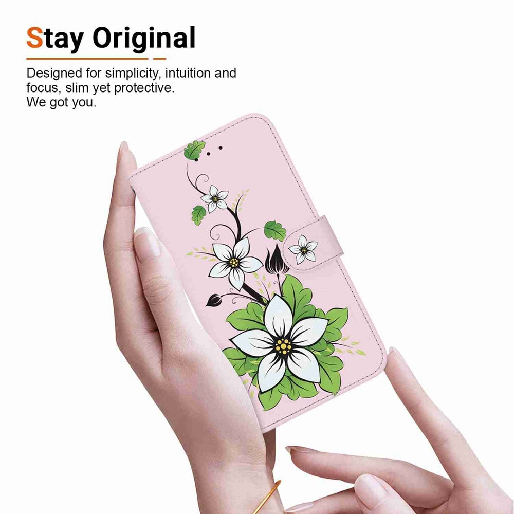 For Redmi 14C 4G Crystal Texture Colored Drawing Leather Phone Case(Lily)