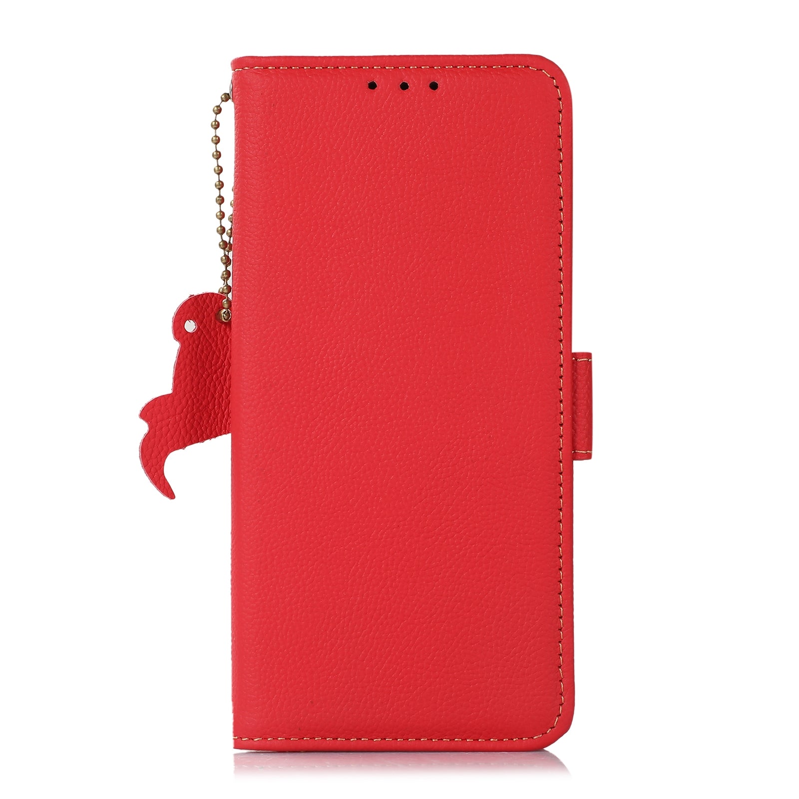 For Redmi 14C 4G Side-Magnetic TJ Genuine Leather RFID Phone Case(Red)